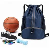 Unyqoos Geräumige Gymtasche 20 L – wasserabweisend (Oxford mit PolyurethanBeschichtung), Kordelzug, separates Schuhfach, gepolsterte verstellbare Schultergurte, 32 x 15 x 47 cm