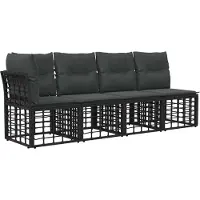 vidaXL 4-Sitzer Garten-Sofa mit linker Armlehne 4 pcs 4-Sitzanzahl