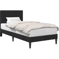 vidaXL Bettrahmen mit Kopfteil Schwarz 90 x 200 cm Samt