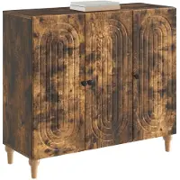 vidaXL Sideboard Räuchereiche 89 x 34,5 x 80 cm Holzwerkstoff