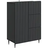 vidaXL Sideboard Schwarz 66 x 34,5 x 91,5 cm Holzwerkstoff