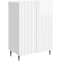 vidaXL Sideboard Hochglanz Weiß 66 x 34,5 x 92 cm Holzwerkstoff