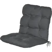 Beautissu 6er Set Niedriglehner Auflagen Set Flair NL, 100x50x8cm, Graphitgrau