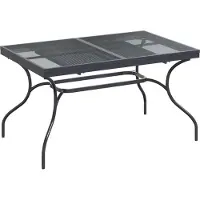 vidaXL Ausziehbarer Mesh Esstisch Anthrazit 212 x 90 x 76 cm Stahl