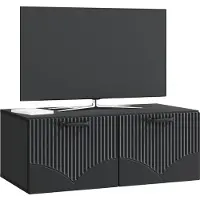 vidaXL Wandmontierter TV-Schrank Schwarz 78,5 x 41 x 30 cm