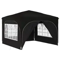 vidaXL Pop-up Partyzelt 290 x 290 x 245 cm Schwarz