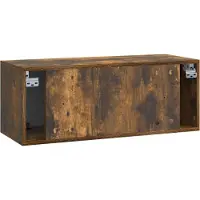 vidaXL Wandmontierter TV-Schrank Geräucherte Eiche 78,5 x 31 x 30 cm
