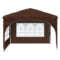 vidaXL Pop-up Partyzelt 290 x 290 x 245 cm Braun