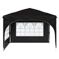 vidaXL Pop-up Partyzelt 290 x 290 x 245 cm Schwarz
