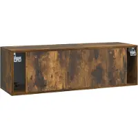 vidaXL Wandmontierter TV-Schrank Geräucherte Eiche 98 x 31 x 30 cm