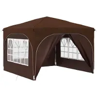 vidaXL Pop-up Partyzelt 290 x 290 x 245 cm Braun