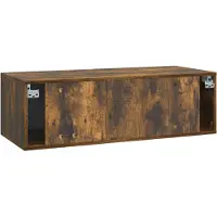 vidaXL Wandmontierter TV-Schrank Geräucherte Eiche 98 x 41 x 30 cm