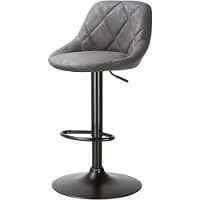 Cepewa Barhocker Lounge gepolstert grau 49x103x47cm Polyester Eisen Hocker höhenverstellbar Tragkraft 150 Kg Barzubehör Barstuhl Stuhl Tresenhocker