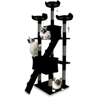 Markenlos Katzenkratzbaum 170 cm (Schwarz)