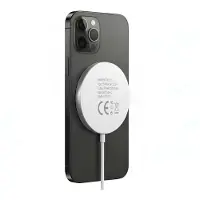 Avizar Mayaxess, Magnetisches 15W MagSafe Ladegerät für iPhone 15 / 15 Plus / 15 Pro / 15 Pro Max, Weiß