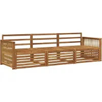vidaXL Outdoor-Sofagarnitur 3 pcs Natur Massivholz Akazie