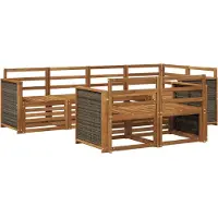 vidaXL Ecksofa Set 6 pcs Natur Massivholz Akazie