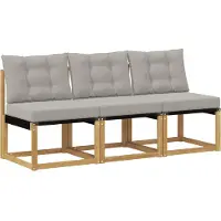 vidaXL 3 Stück Outdoor Mittelsofa
