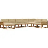 vidaXL Outdoor-Sofagarnitur 8 Stk. Natur und Beige