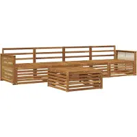 vidaXL Outdoor-Sofagarnitur 5 pcs Natur Massivholz Akazie