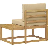 vidaXL Outdoor End Sofa Weiß 91 x 63 x 73 cm Massivholz Akazie