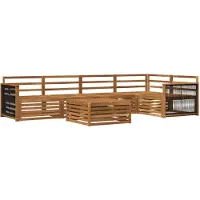 vidaXL Outdoor-Sofagarnitur 6 Stk. Natur Massivholz Akazie