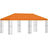 vidaXL “2026 Modern“ Orange Pavillon mit Seitenwänden 6 x 3 m Orange Polyester und Stahl - Designermöbel 67265 - Pavillons & Partyzelte