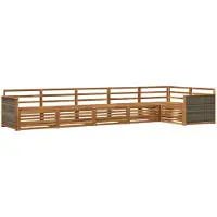 vidaXL Outdoor-Sofagarnitur 6 Stk. Natur Massivholz Akazie