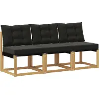 vidaXL 3 Stück Outdoor Mittelsofa