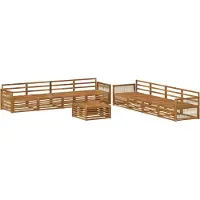 vidaXL Outdoor-Sofagarnitur 9 Stk. Natur Massivholz Akazie