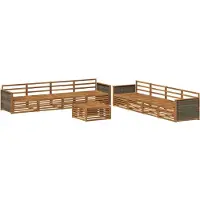 vidaXL Outdoor-Sofagarnitur 9 Stk. Natur Massivholz Akazie
