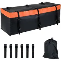 Costway Heckbox 250L für Anhängerkupplung, Auto hintere Gepäcktasche, Gepäckbox wasserdicht faltbar, Transportbox mit Riemen & Tasche 129x42x45cm