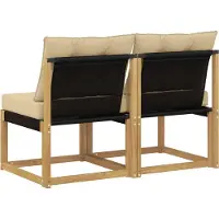 vidaXL 2 Stück Outdoor Mittelsofa
