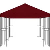 vidaXL Pavillon mit Seitenwänden 6 x 3 m Bordeauxrot