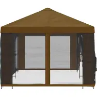 vidaXL Garten Pavillon mit Seitenwänden 6 x 3 m Taupe