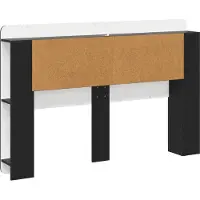 vidaXL Kopfteil-Schrank mit Speicher Schwarz Holzwerkstoff