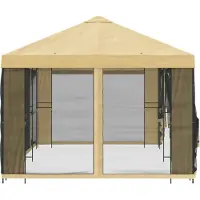 vidaXL Garten Pavillon mit Seitenwänden 6 x 3 m Creme