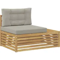 vidaXL Outdoor End Sofa Weiß 115 x 83 x 73 cm Massivholz Akazie