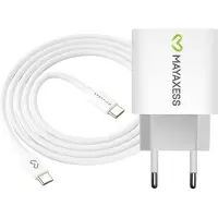 Avizar Mayaxess, 20W Netzteil für iPhone 15 Plus + USB-C Kabel 1m, Weiß