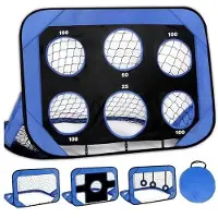 OEM Kinder-Fußballtor Handliches abnehmbares 4-in-1 Fußballtrainingsnet - Blauw