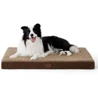 OEM Orthopädisches Hundebett mittelgroß weich braun 91x69x7,6cm waschbar