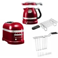 KitchenAid Frühstücks Set mit Wasserkocher, Toaster und Brötchenaufsatz Liebesapfelrot