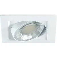 Beneito Faure COMPAC SQ 8W LED-Einbaustrahler, 90° verstellbar, Schalter, Farbtemperatur 2700K/3000K/4000K, IP44, quadratisch, Mattweiß Finish
