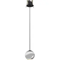 Beneito Faure Bora 8,5 W 36° 2700 K Silberne Kugel-Pendelleuchte - LED-Deckenstrahler mit hoher Farbwiedergabe (CRI > 93) -