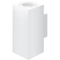 Beneito Faure Zio Wall Dual Rechteckige LED-Wandleuchte mit zwei Lichtstrahlen, GU10-Fassung für 50-mm-Leuchtmittel, Mattweiß -