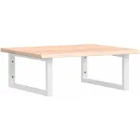 Syfax Waschtischplatte mit Halterung Stahl und Massivholz Eiche
