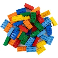LEGO DUPLO 100 bunt gemischte 2x4 Bausteine für Motoriktraining, Kognition und Teilhabe - 3011
