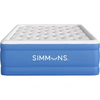 Famanu Luftbett mit Integrierter Pumpe und Weichem Samtoberteil - 43 cm Hoch