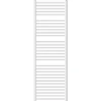 LuxeBath Badheizkörper Seitenanschluss 600x1800mm Weiß gerade mit integriertem Thermostatventil Renovierungsheizkörper Handtuchtrockner, ohne Heizstab