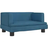 Syfax Hundebett Blau 60x40x30 cm Samt